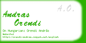 andras orendi business card
